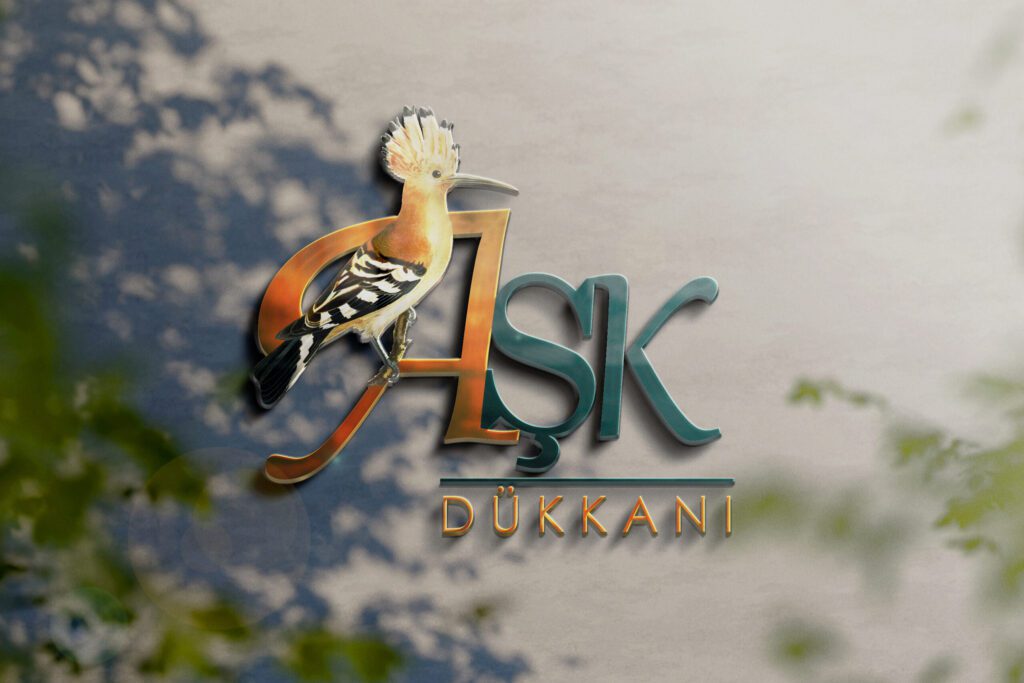 logo mockup with 3D logo and leaf foreground scaled 1