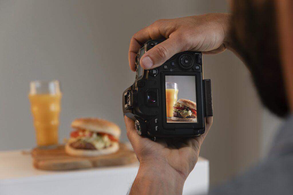 product photographer with camera studio